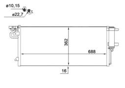 Condenser, air conditioning MAHLE AC103000S