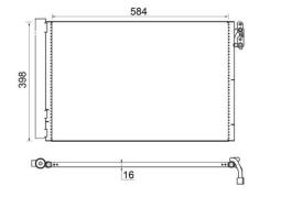 Condenser, air conditioning MAHLE AC413001S