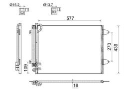 Condenser, air conditioning MAHLE AC666000S