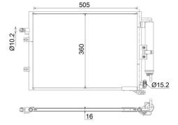 Condenser, air conditioning MAHLE AC721000S