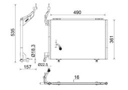 Condenser, air conditioning MAHLE AC847000S