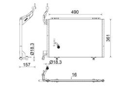 Condenser, air conditioning MAHLE AC848000S