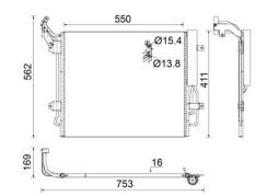 Condenser, air conditioning MAHLE AC849000S