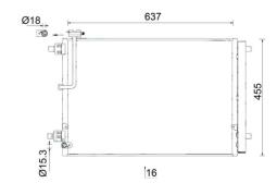 Condenser, air conditioning MAHLE AC949000S