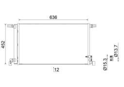 Condenser, air conditioning MAHLE AC952000S