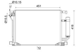 Condenser, air conditioning MAHLE AC953000S