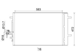 Condenser, air conditioning MAHLE AC959000S