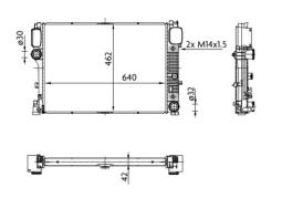 Radiator, engine cooling MAHLE CR38000S