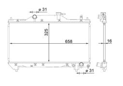 Radiator, engine cooling MAHLE CR1660000S
