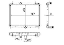 Radiator, engine cooling MAHLE CR2113000P