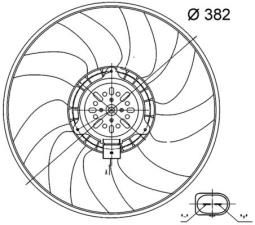 Fan, engine cooling MAHLE CFF32000S