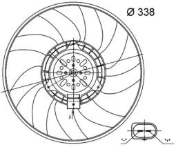 Fan, engine cooling MAHLE CFF33000S