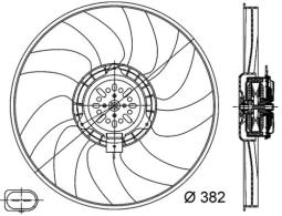 Fan, engine cooling MAHLE CFF312000S