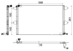 Condenser, air conditioning MAHLE AC171001S