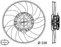 Fan, engine cooling MAHLE CFF313000S