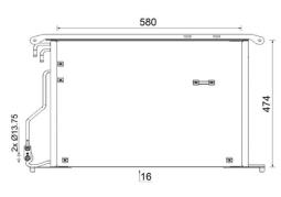 Condenser, air conditioning MAHLE AC947000S