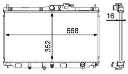 Radiator, engine cooling MAHLE CR199000S