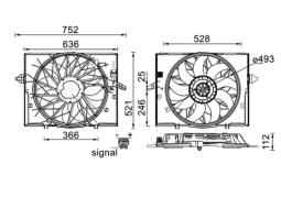 Fan, engine cooling MAHLE CFF336000S