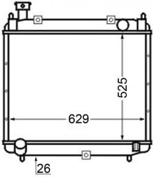 Radiator, engine cooling MAHLE CR126000S