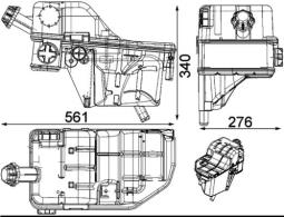 Expansion Tank, coolant MAHLE CRT33000S