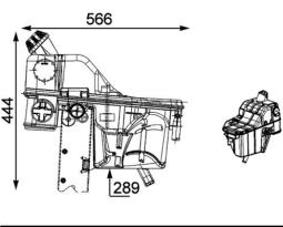 Expansion Tank, coolant MAHLE CRT34000S