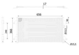 Condenser, air conditioning MAHLE AC366000S