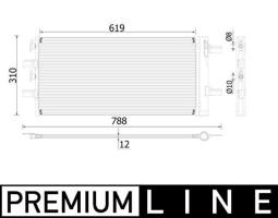 Condenser, air conditioning MAHLE AC892000P