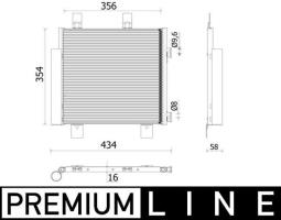 Condenser, air conditioning MAHLE AC899000P