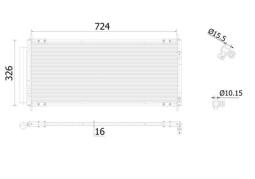 Condenser, air conditioning MAHLE AC904000S