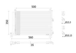 Condenser, air conditioning MAHLE AC905000S