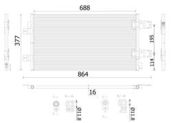 Condenser, air conditioning MAHLE AC906000S