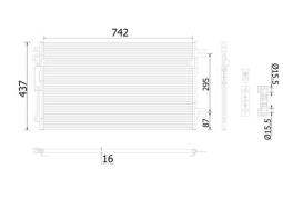 Condenser, air conditioning MAHLE AC907000S