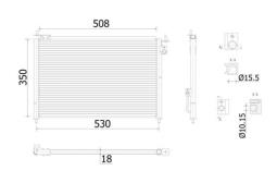 Condenser, air conditioning MAHLE AC910000S