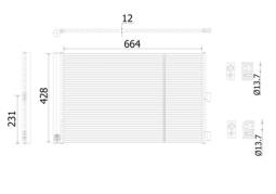 Condenser, air conditioning MAHLE AC911000S