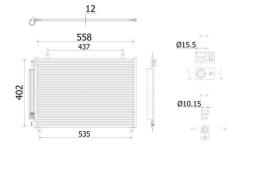 Condenser, air conditioning MAHLE AC912000S