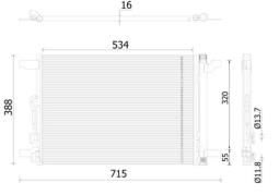 Condenser, air conditioning MAHLE AC915000S