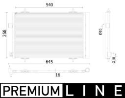 Condenser, air conditioning MAHLE AC938000P