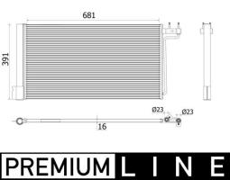 Condenser, air conditioning MAHLE AC941000P