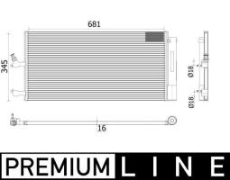 Condenser, air conditioning MAHLE AC942000P