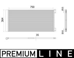 Condenser, air conditioning MAHLE AC945000P