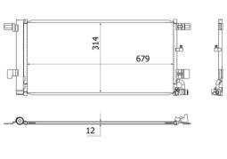 Condenser, air conditioning MAHLE AC961000S