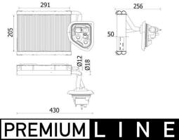 Evaporator, air conditioning MAHLE AE159000P