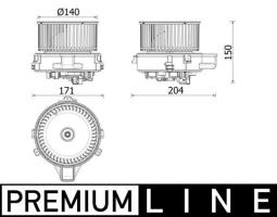 Interior Blower MAHLE AB284000P