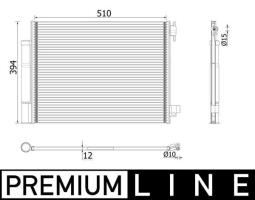 Condenser, air conditioning MAHLE AC73000P