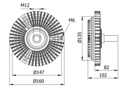 Clutch, radiator fan MAHLE CFC29000S