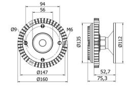 Clutch, radiator fan MAHLE CFC50000S