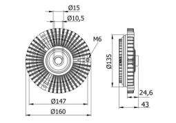 Clutch, radiator fan MAHLE CFC52000S