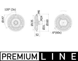 Clutch, radiator fan MAHLE CFC57001P