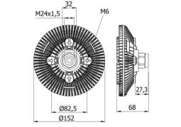 Clutch, radiator fan MAHLE CFC77000S