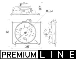 Fan, engine cooling MAHLE CFF541000P